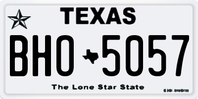 TX license plate BHO5057