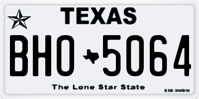 TX license plate BHO5064