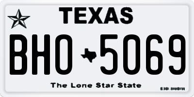 TX license plate BHO5069