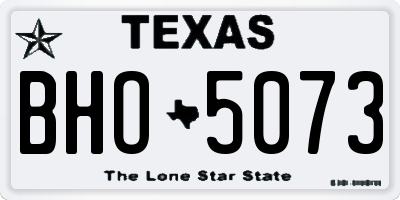 TX license plate BHO5073