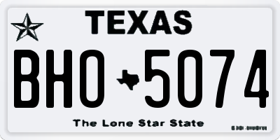TX license plate BHO5074