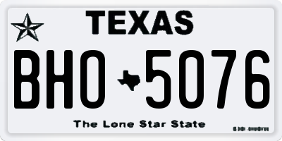 TX license plate BHO5076