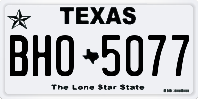TX license plate BHO5077