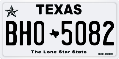 TX license plate BHO5082
