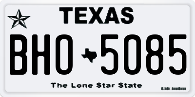 TX license plate BHO5085
