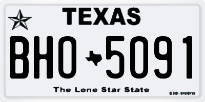 TX license plate BHO5091