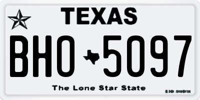 TX license plate BHO5097