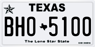 TX license plate BHO5100