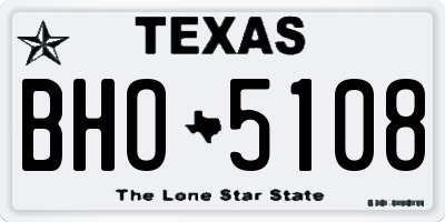 TX license plate BHO5108