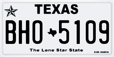 TX license plate BHO5109