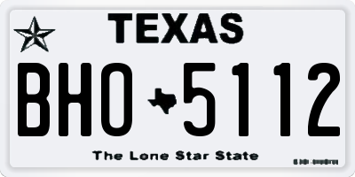TX license plate BHO5112