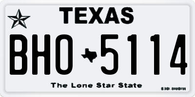 TX license plate BHO5114