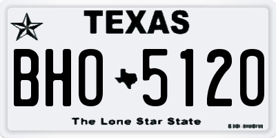 TX license plate BHO5120