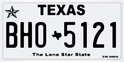 TX license plate BHO5121