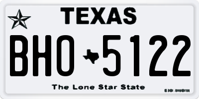 TX license plate BHO5122