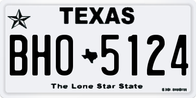 TX license plate BHO5124