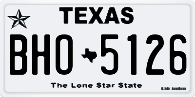 TX license plate BHO5126