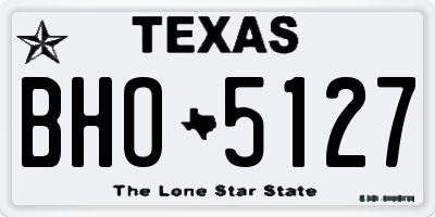 TX license plate BHO5127