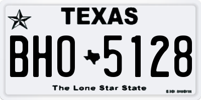 TX license plate BHO5128