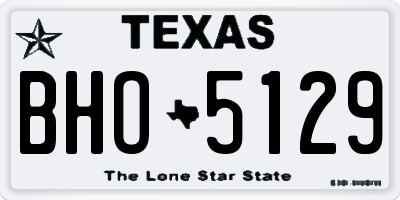 TX license plate BHO5129
