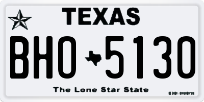 TX license plate BHO5130