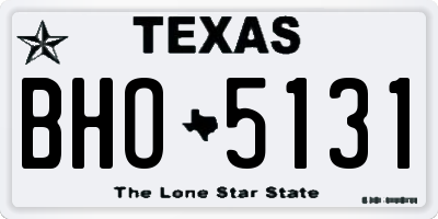 TX license plate BHO5131