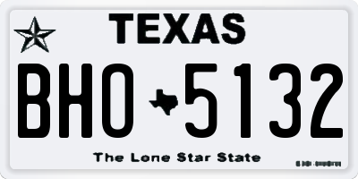 TX license plate BHO5132