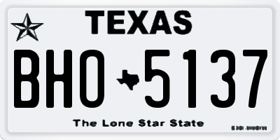 TX license plate BHO5137