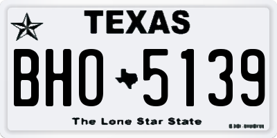 TX license plate BHO5139