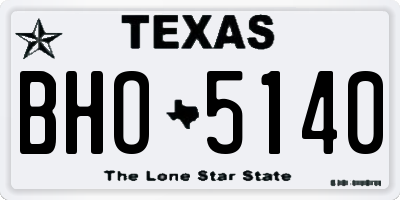 TX license plate BHO5140