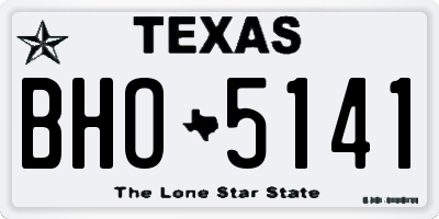 TX license plate BHO5141
