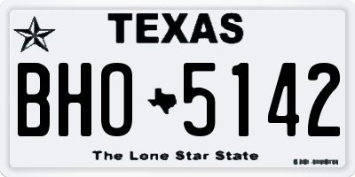 TX license plate BHO5142