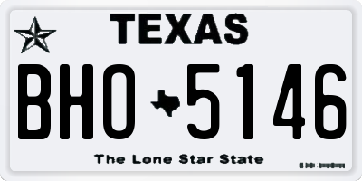 TX license plate BHO5146