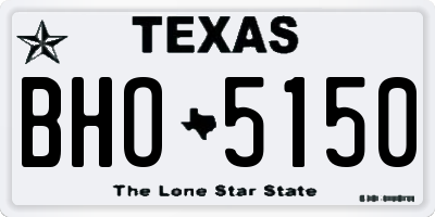 TX license plate BHO5150