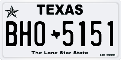 TX license plate BHO5151