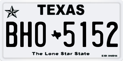 TX license plate BHO5152