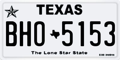 TX license plate BHO5153