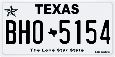 TX license plate BHO5154