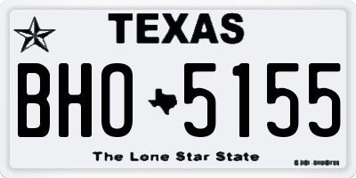 TX license plate BHO5155