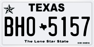 TX license plate BHO5157