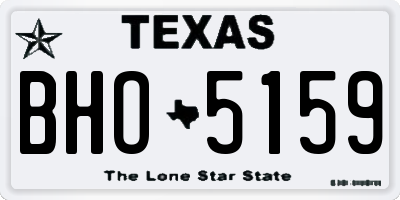 TX license plate BHO5159