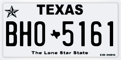 TX license plate BHO5161