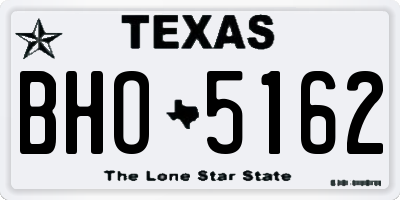 TX license plate BHO5162
