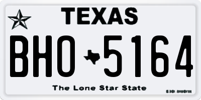TX license plate BHO5164