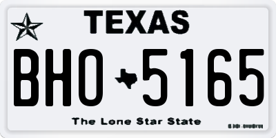 TX license plate BHO5165