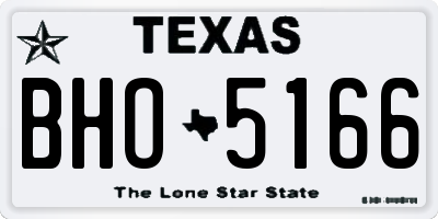 TX license plate BHO5166