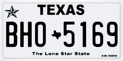 TX license plate BHO5169
