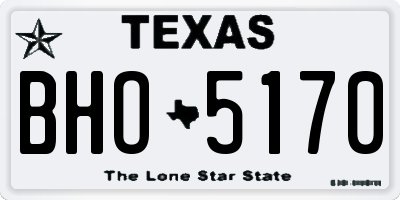 TX license plate BHO5170