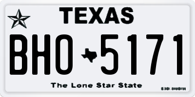 TX license plate BHO5171