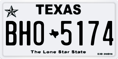 TX license plate BHO5174